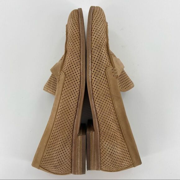 Corso Como Carlynee Tan Leather Slip On Perforated Casual Loafers 7.5 - Picture 10 of 16